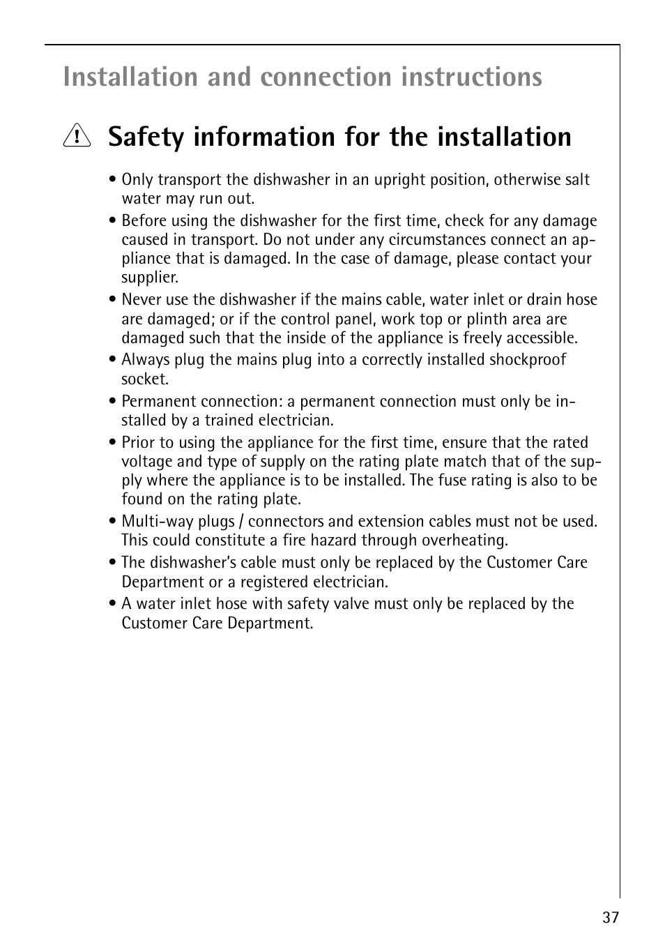 AEG FAVORIT 44080 I User Manual | Page 37 / 48