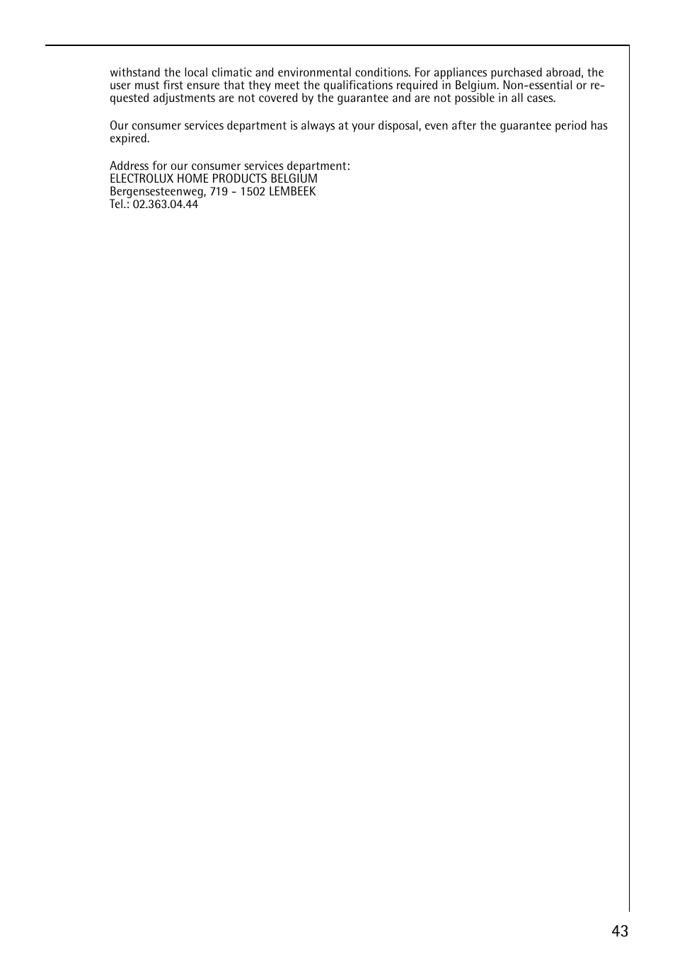 AEG FAVORIT 44080 I User Manual | Page 43 / 48