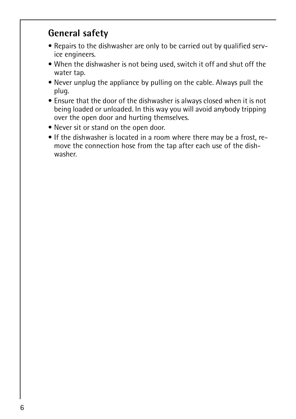 General safety | AEG FAVORIT 44080 I User Manual | Page 6 / 48