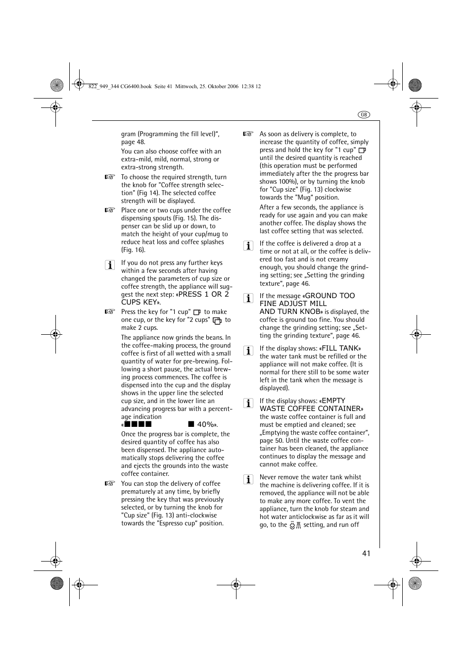 AEG CG 6400 User Manual | Page 15 / 33