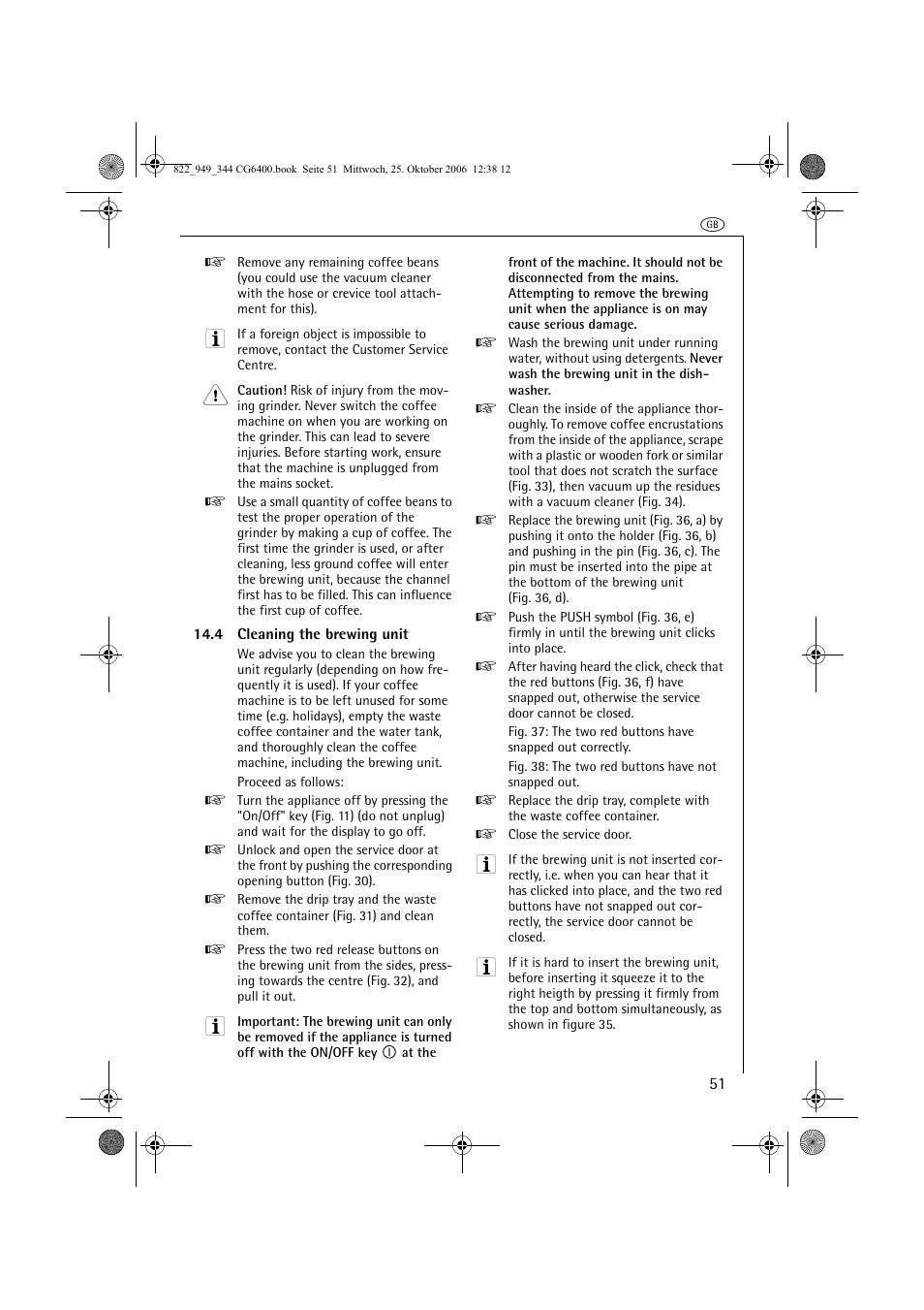 AEG CG 6400 User Manual | Page 25 / 33