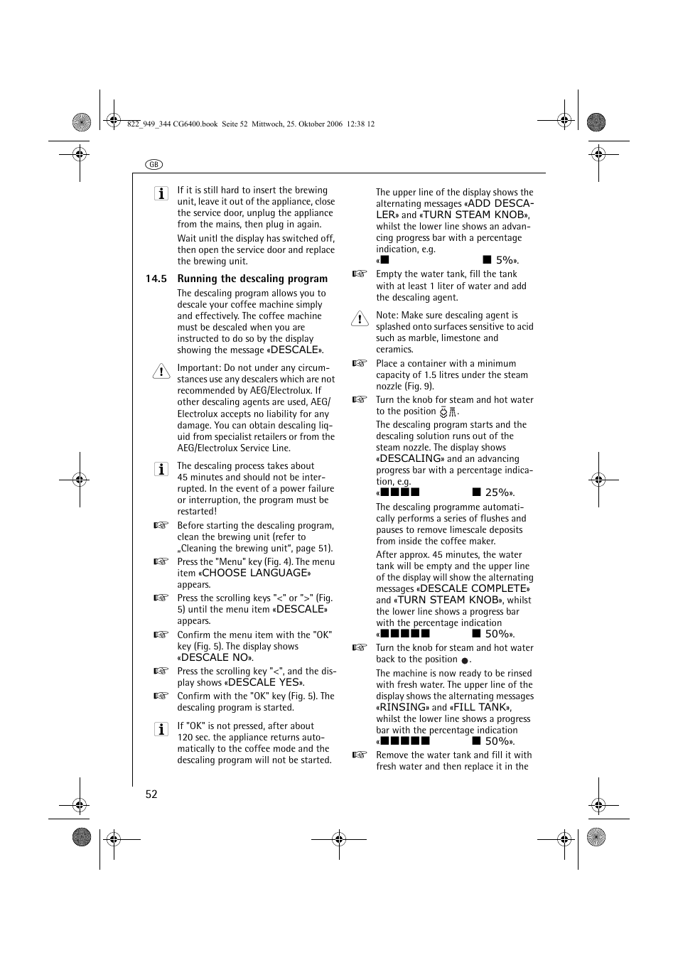 AEG CG 6400 User Manual | Page 26 / 33