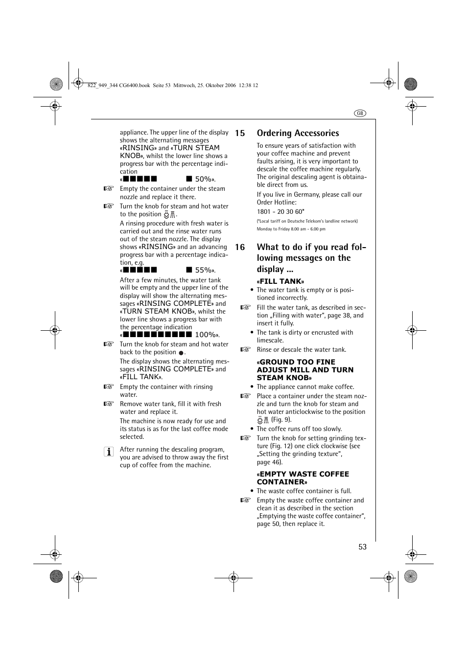 15 ordering accessories | AEG CG 6400 User Manual | Page 27 / 33