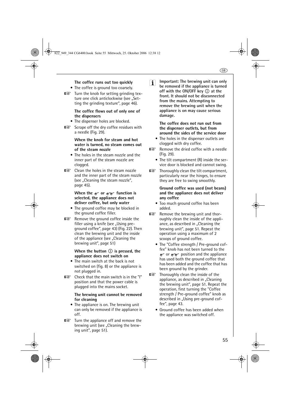 AEG CG 6400 User Manual | Page 29 / 33