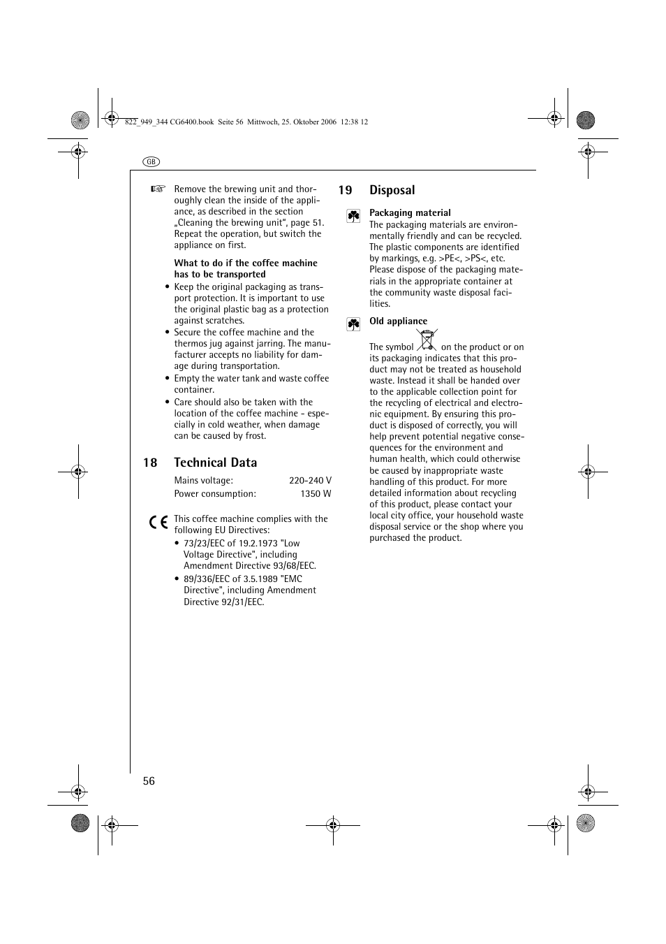 AEG CG 6400 User Manual | Page 30 / 33