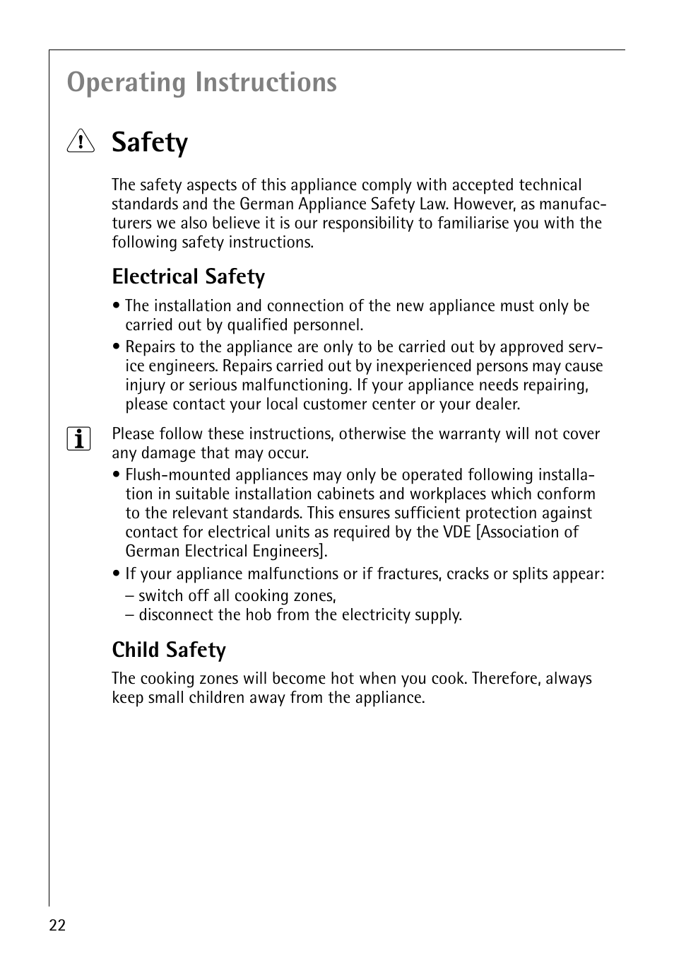Operating instructions 1 safety | AEG 61000M User Manual | Page 4 / 24