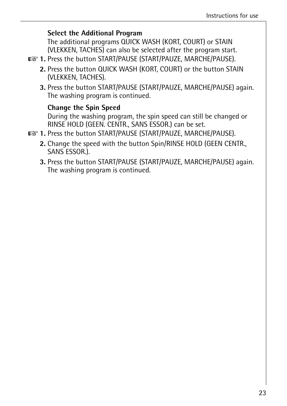 AEG LAVAMAT 72330 User Manual | Page 23 / 52