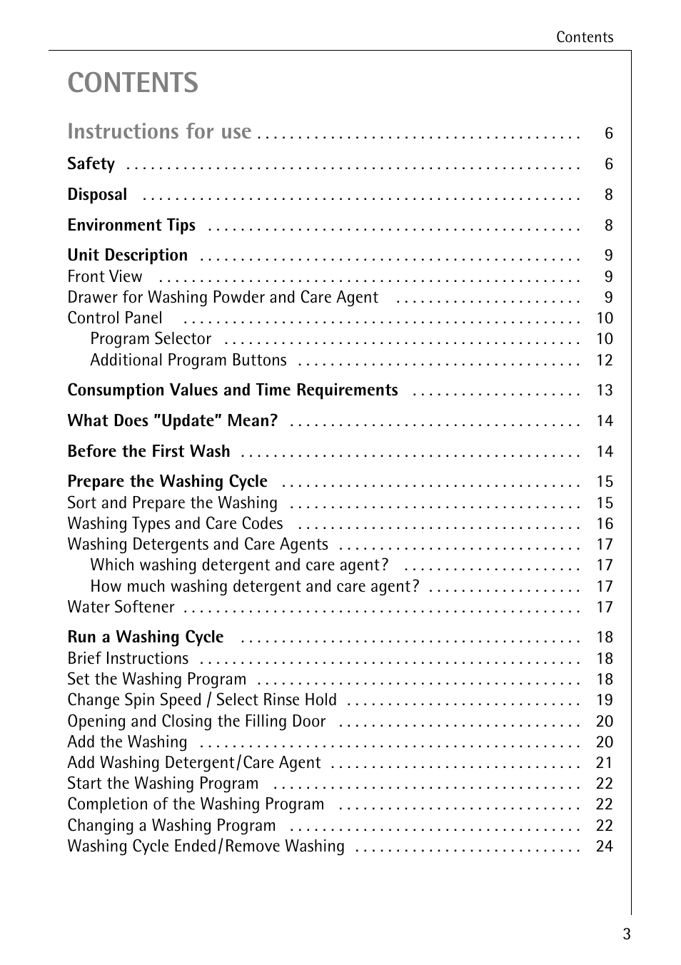 AEG LAVAMAT 72330 User Manual | Page 3 / 52