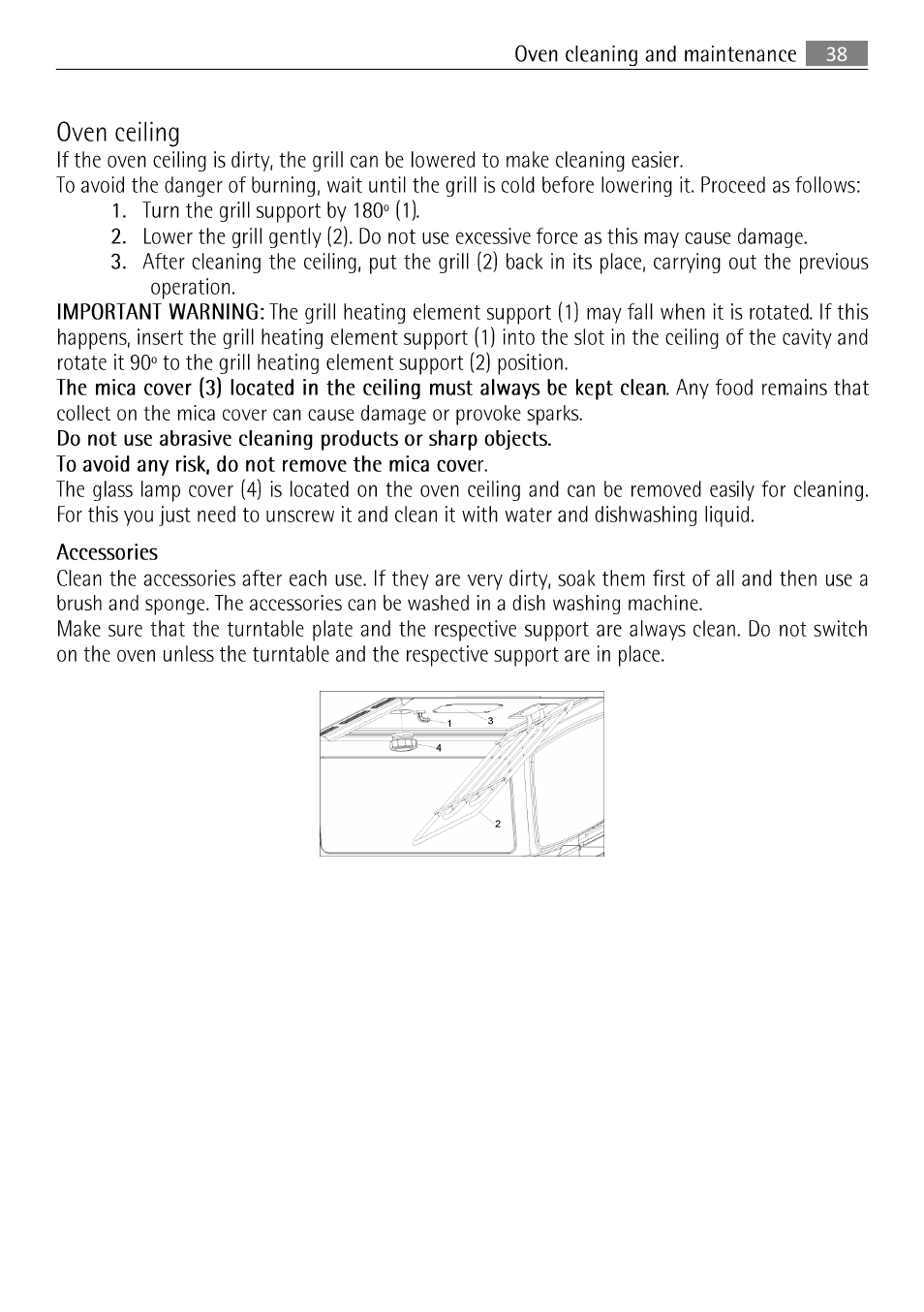 Oven ceiling | AEG MCC 3881 E-M  EN User Manual | Page 39 / 46