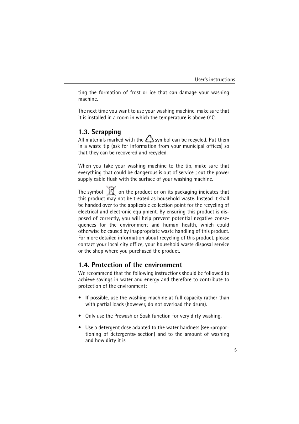 Scrapping, Protection of the environment | AEG LAVAMAT 40820 User Manual | Page 5 / 32