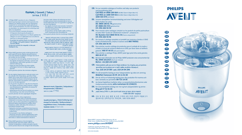 Philips AVENT Esterilizador a vapor digital User Manual | 17 pages