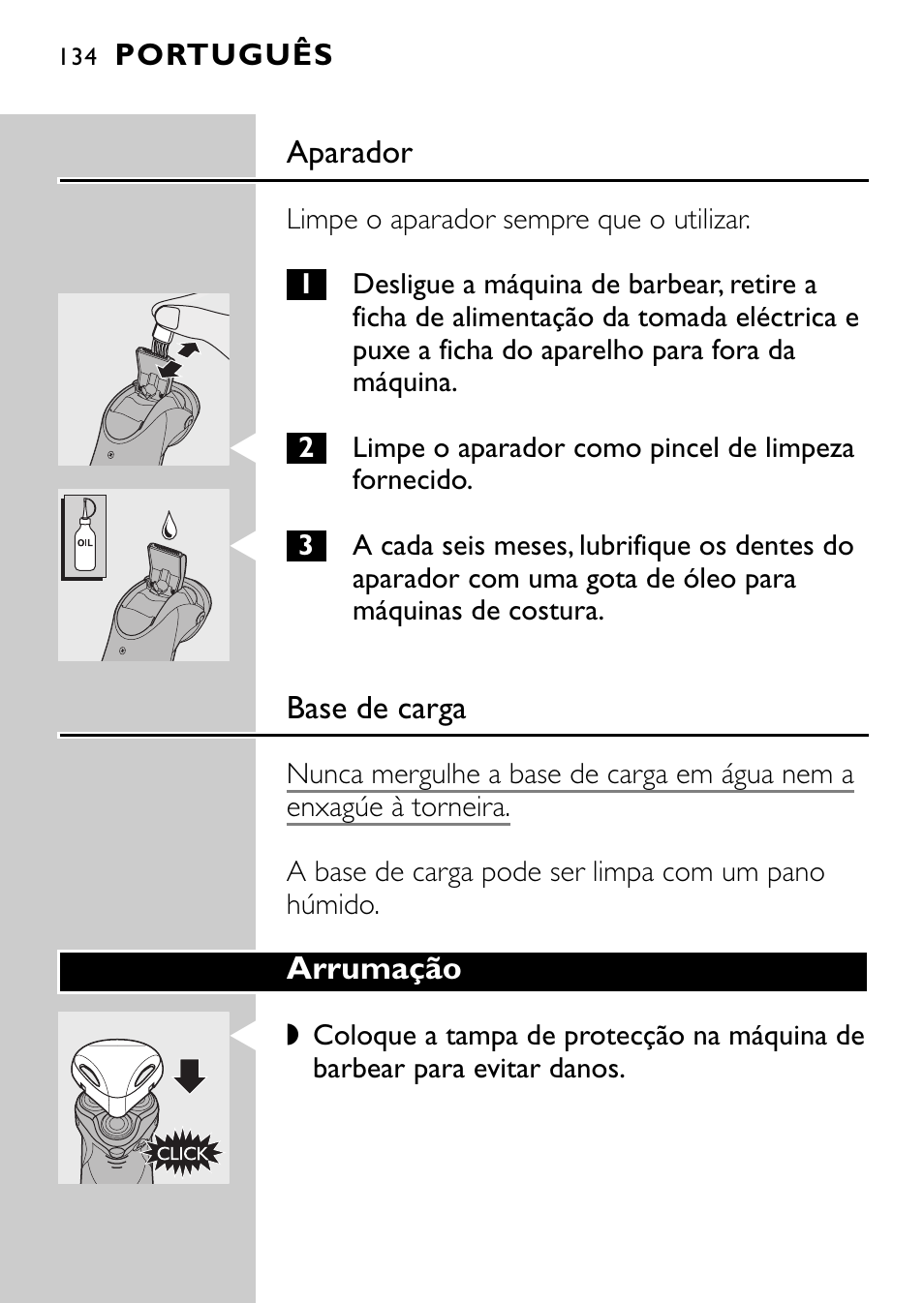 Philips Afeitadora eléctrica User Manual | Page 132 / 160