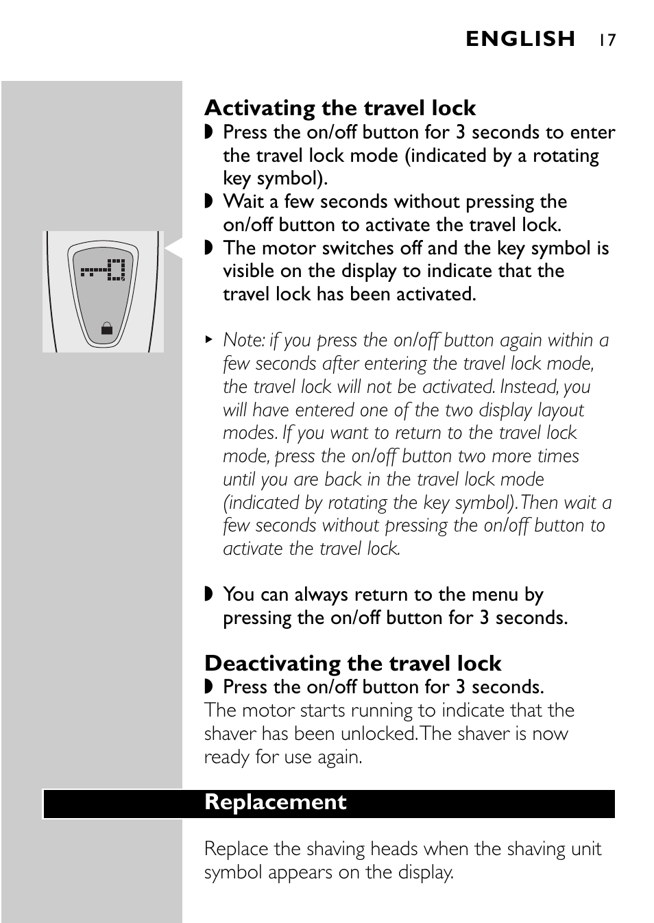 Philips Afeitadora eléctrica User Manual | Page 15 / 160