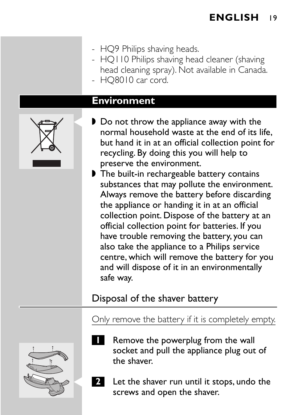 Philips Afeitadora eléctrica User Manual | Page 17 / 160