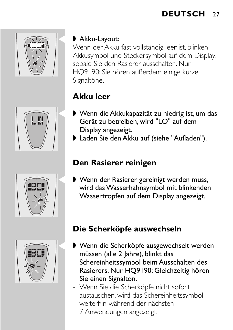 Philips Afeitadora eléctrica User Manual | Page 25 / 160