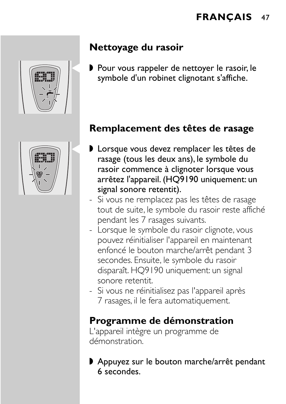 Philips Afeitadora eléctrica User Manual | Page 45 / 160