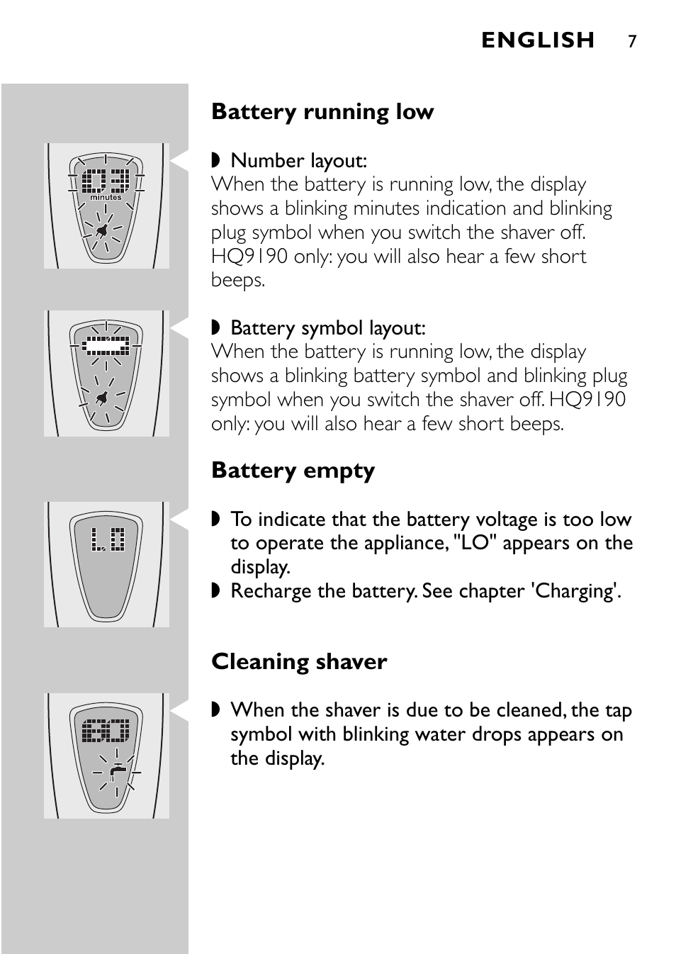 Philips Afeitadora eléctrica User Manual | Page 5 / 160