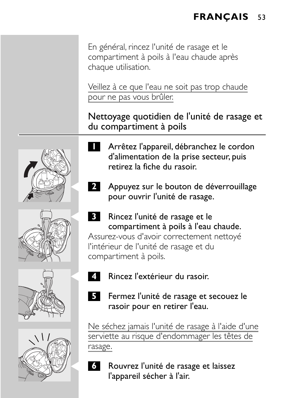 Philips Afeitadora eléctrica User Manual | Page 51 / 160