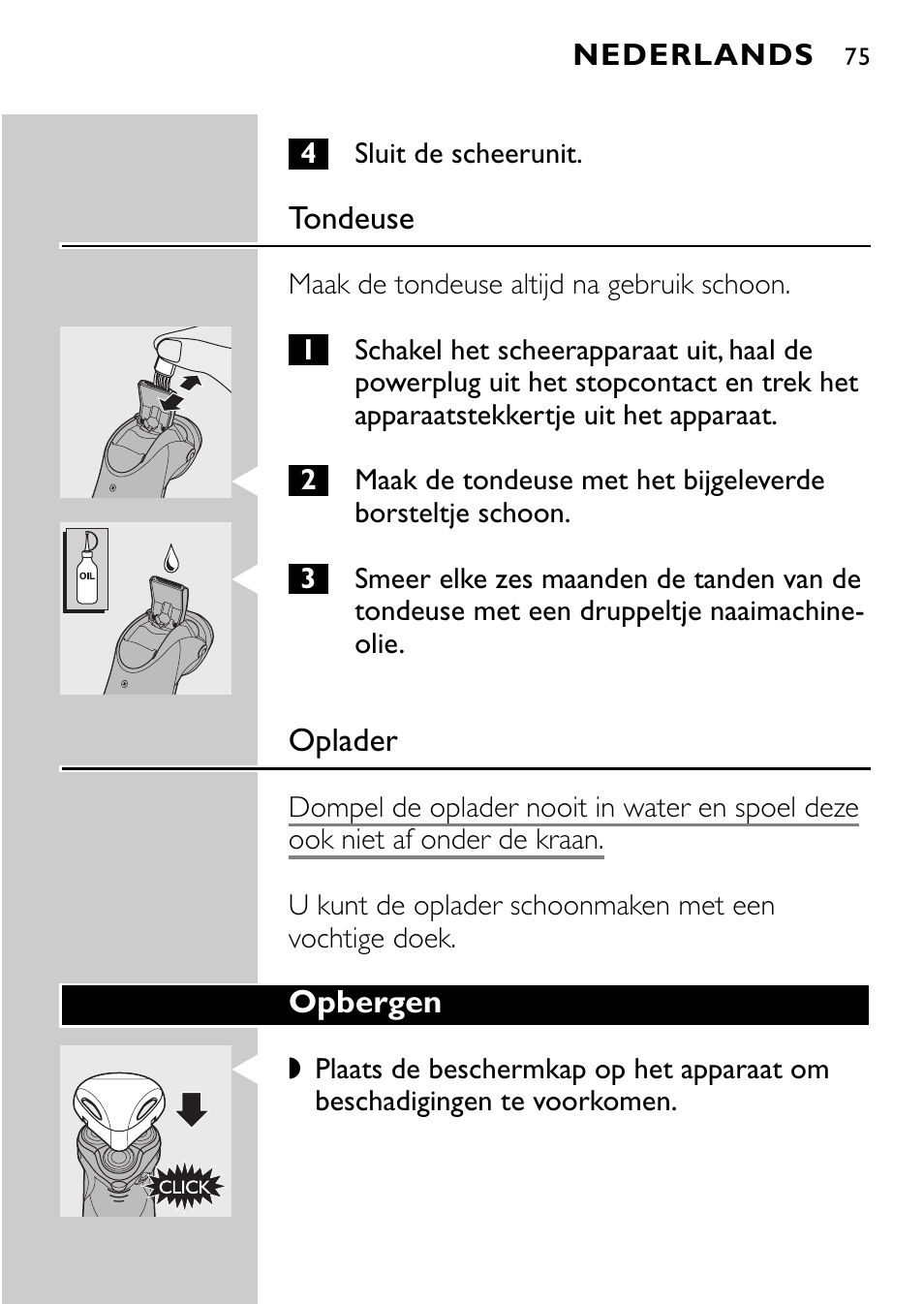 Philips Afeitadora eléctrica User Manual | Page 73 / 160
