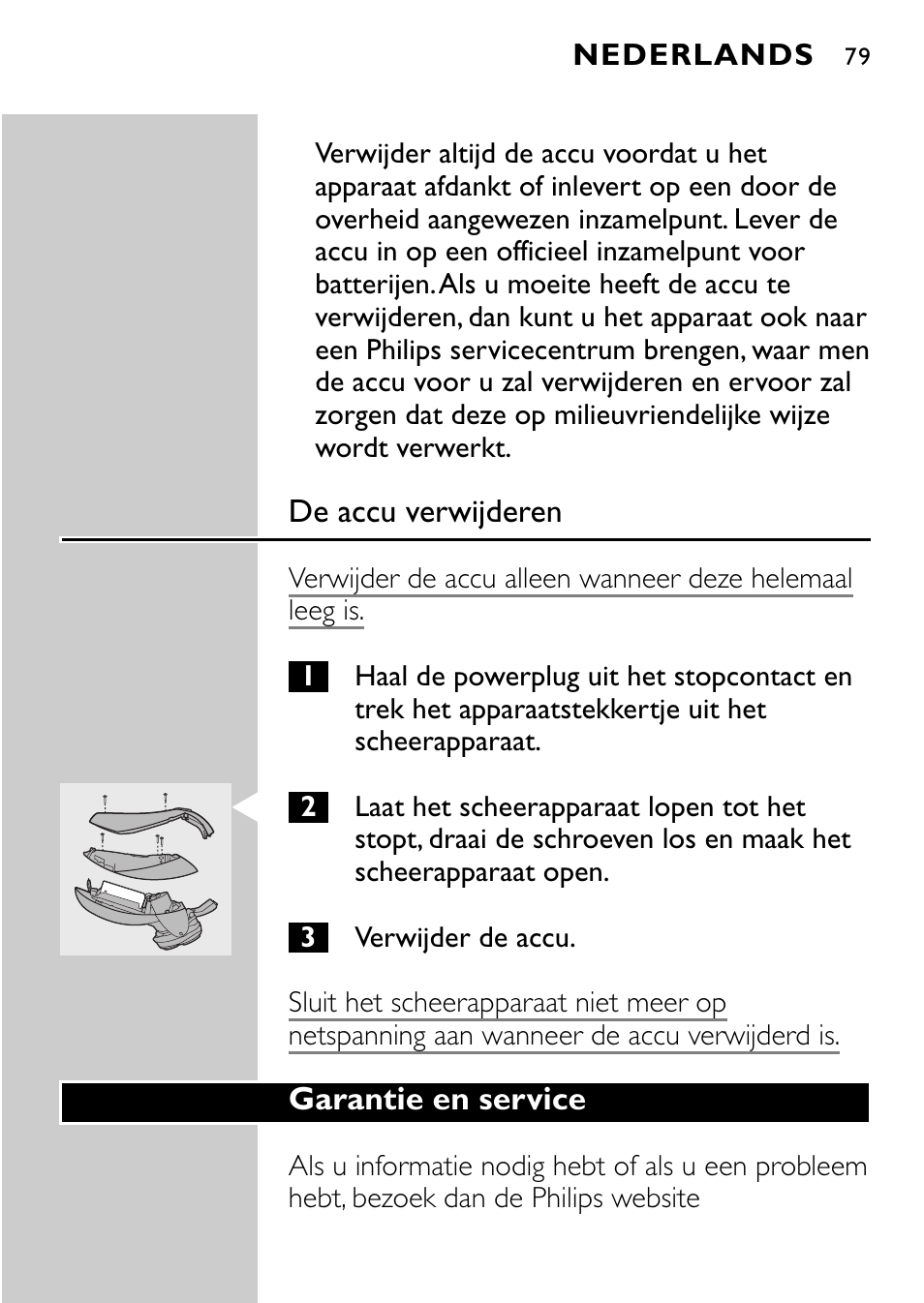 Philips Afeitadora eléctrica User Manual | Page 77 / 160