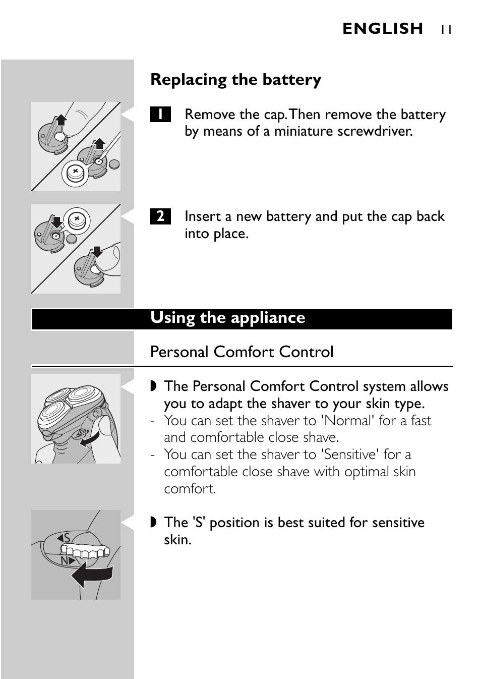 Philips Afeitadora eléctrica User Manual | Page 9 / 160