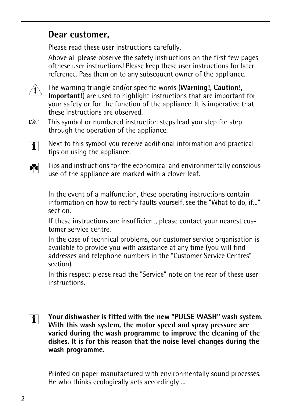 Dear customer | AEG KO_FAVORIT 4270 I User Manual | Page 2 / 44