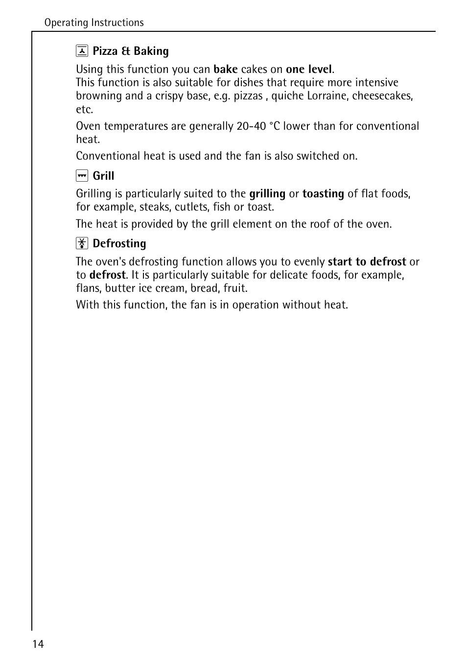 AEG COMPETENCE 5033 V User Manual | Page 14 / 52