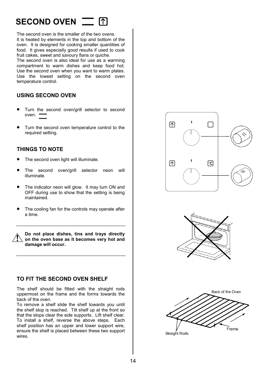 Second oven | AEG COMPETENCE U3100-4 User Manual | Page 14 / 36