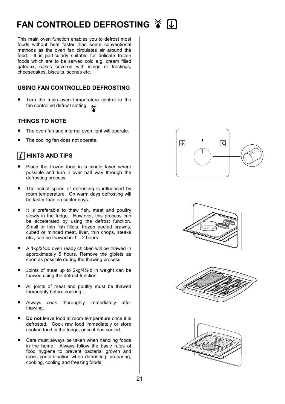 Fan controled defrosting | AEG COMPETENCE U3100-4 User Manual | Page 21 / 36