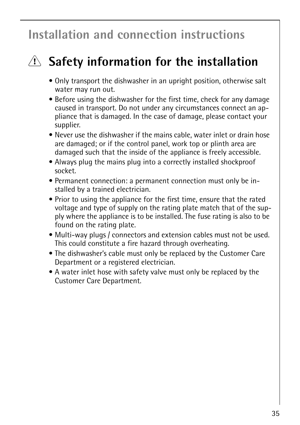 AEG FAVORIT 40860 User Manual | Page 35 / 48