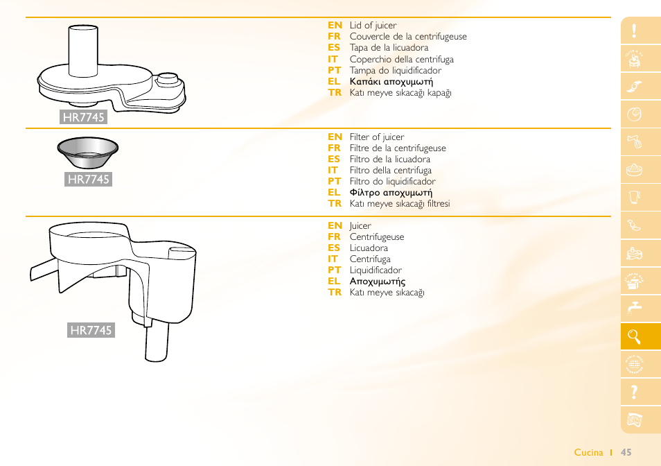 Philips Robot de cocina User Manual | Page 45 / 64