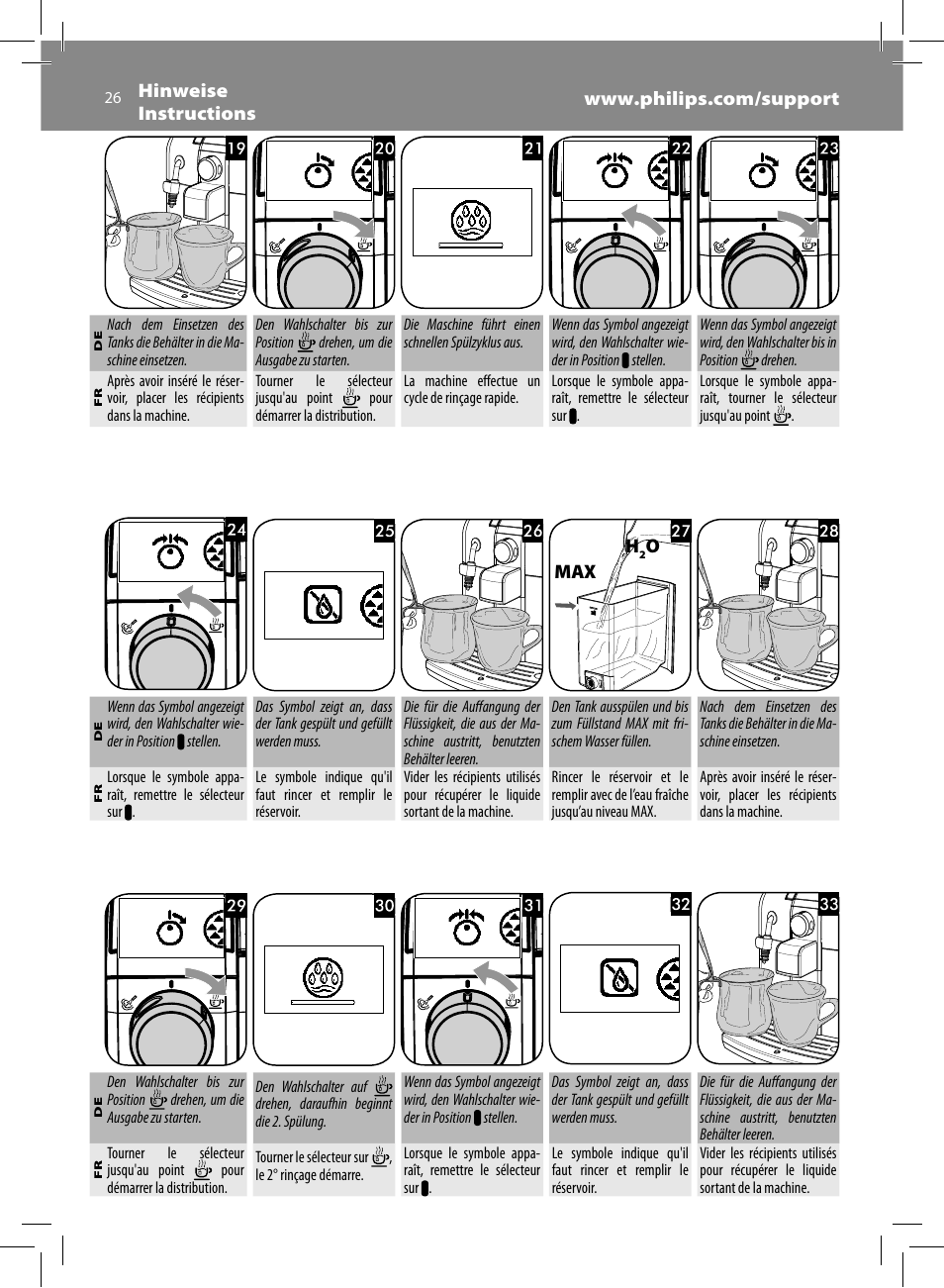 Philips Saeco Syntia Cafetera expreso súper automática User Manual | Page 26 / 84