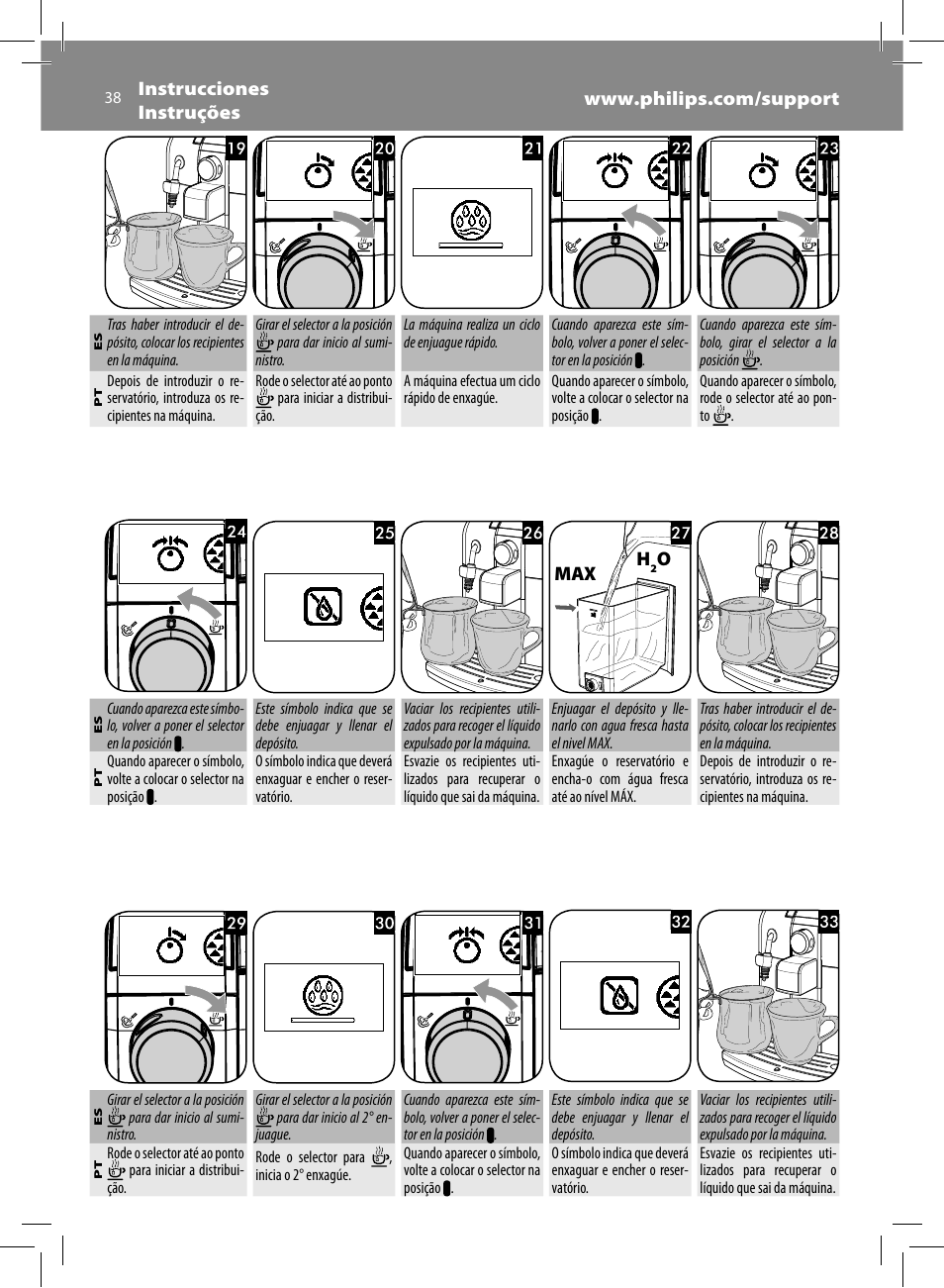 Philips Saeco Syntia Cafetera expreso súper automática User Manual | Page 38 / 84