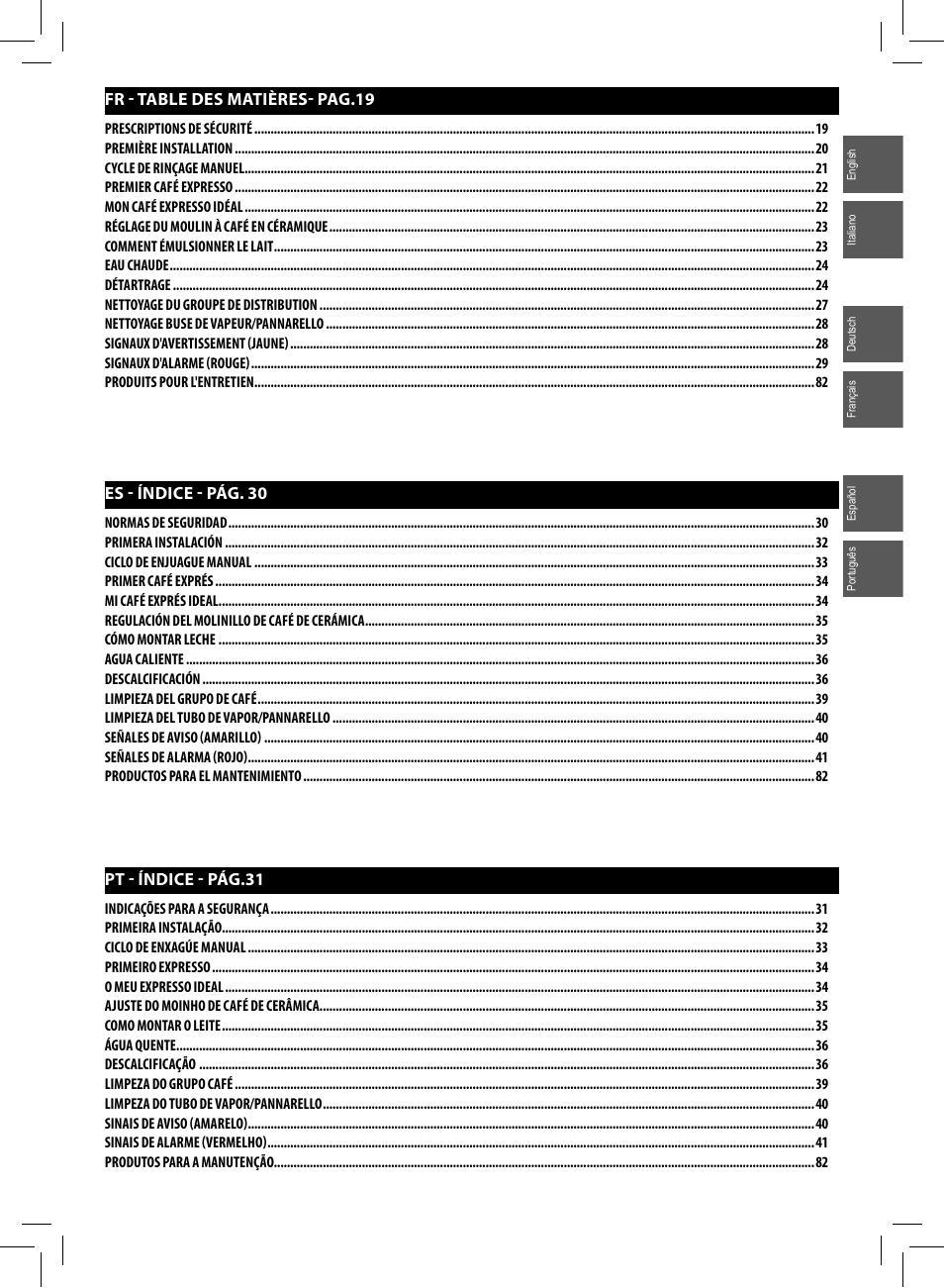 Philips Saeco Syntia Cafetera expreso súper automática User Manual | Page 5 / 84