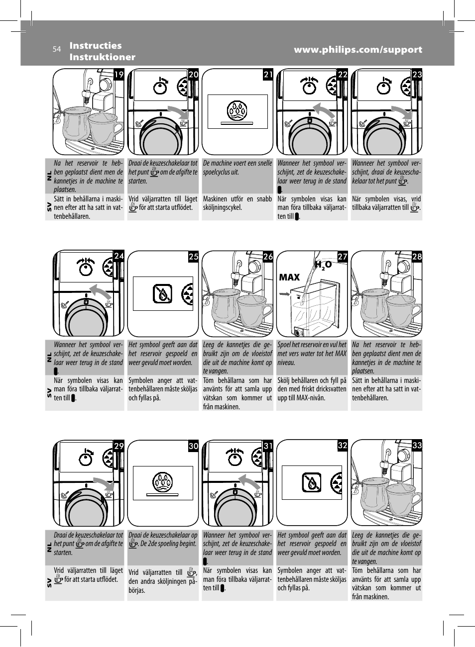 Philips Saeco Syntia Cafetera expreso súper automática User Manual | Page 54 / 84