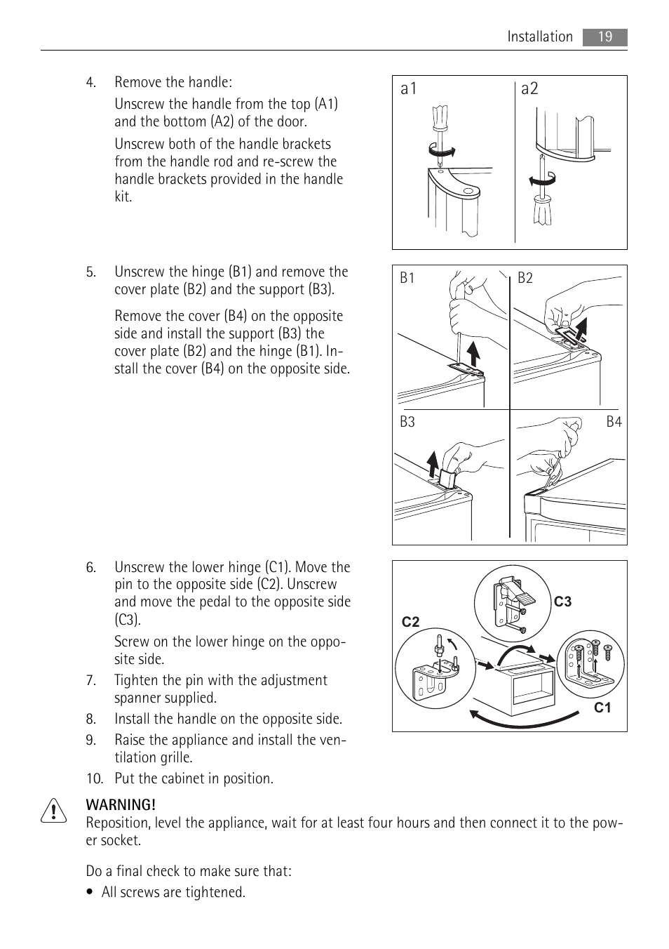 A1 a2 | AEG A62900GSX0 User Manual | Page 19 / 24