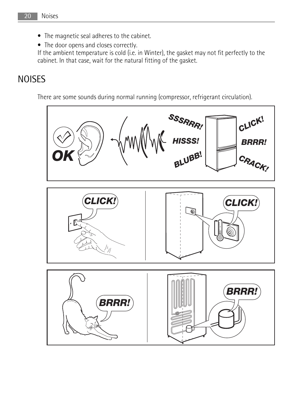 Noises, Brrr | AEG A62900GSX0 User Manual | Page 20 / 24