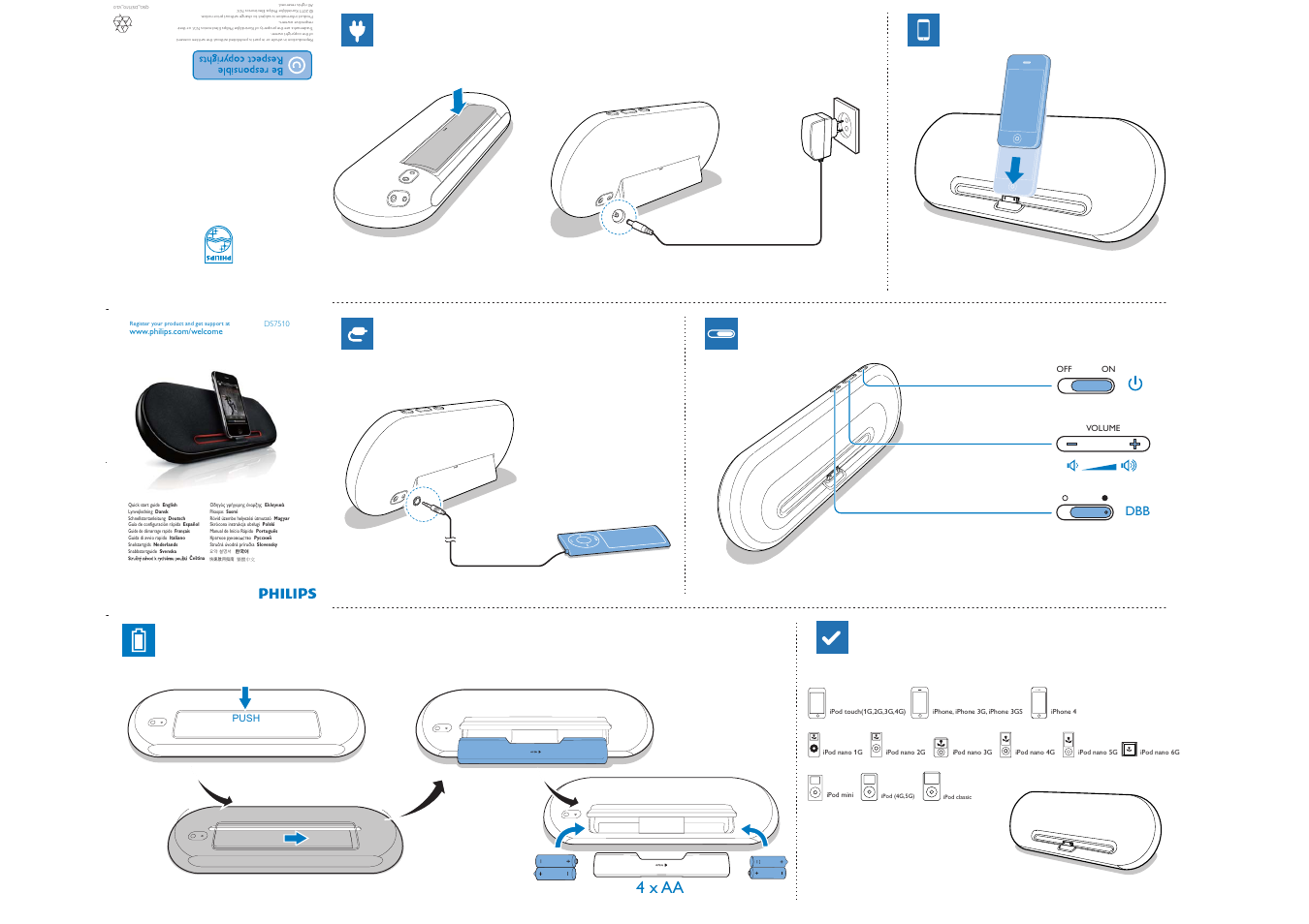 Philips altavoz base User Manual | 4 pages