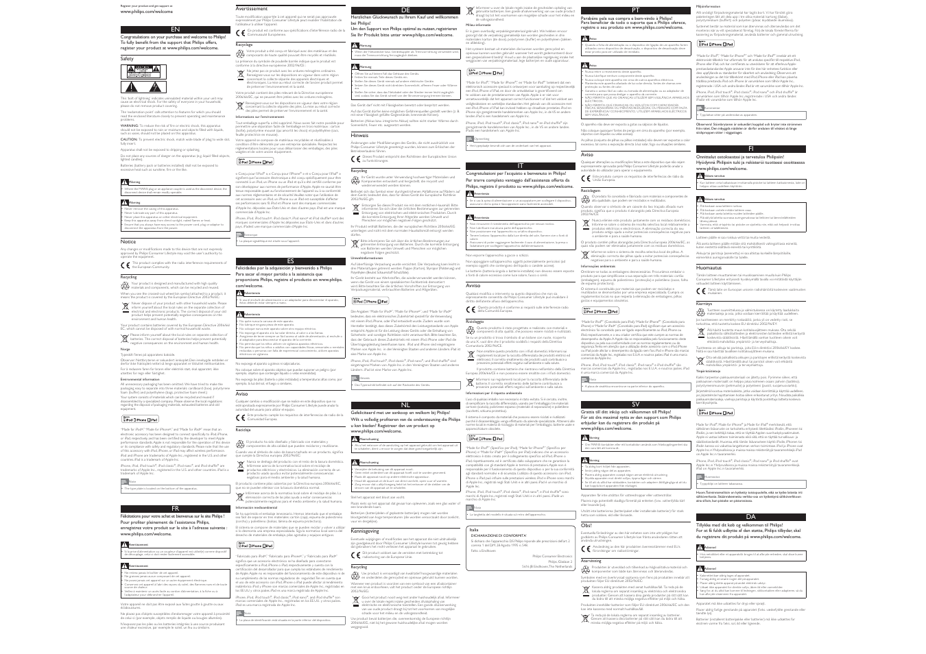 Philips altavoz base User Manual | Page 3 / 4