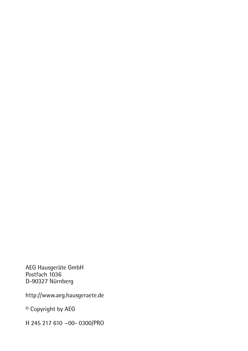 AEG LAVATHERM 56609 User Manual | Page 36 / 36