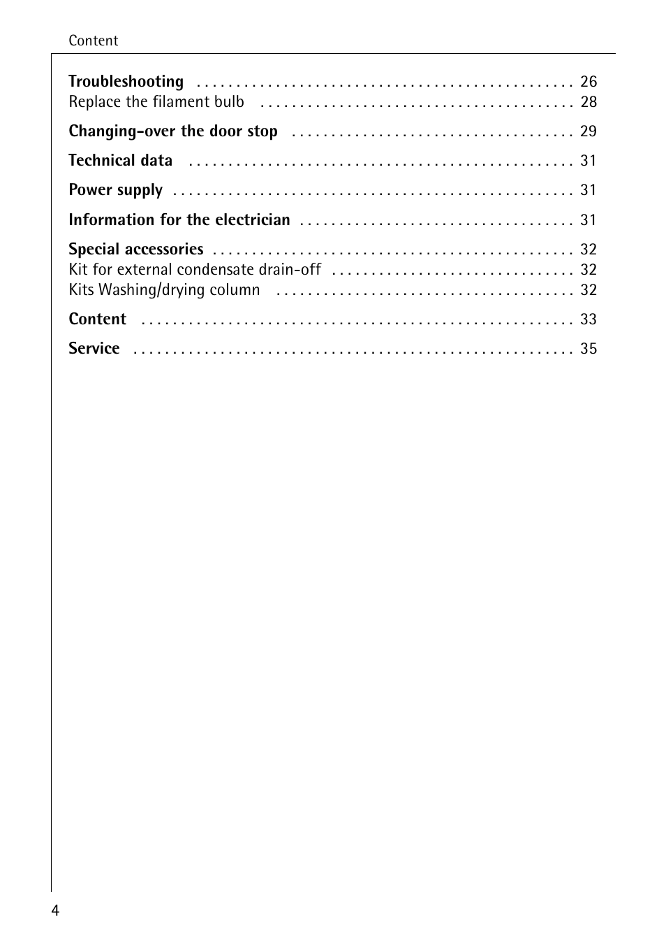 AEG LAVATHERM 56609 User Manual | Page 4 / 36