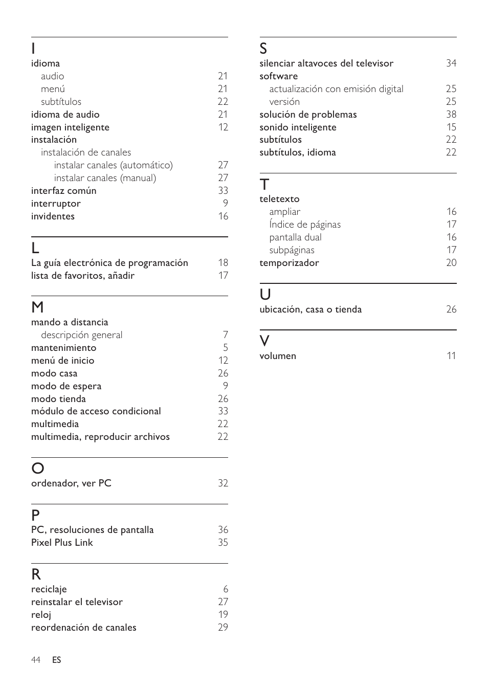 Philips Televisor LCD profesional User Manual | Page 46 / 47