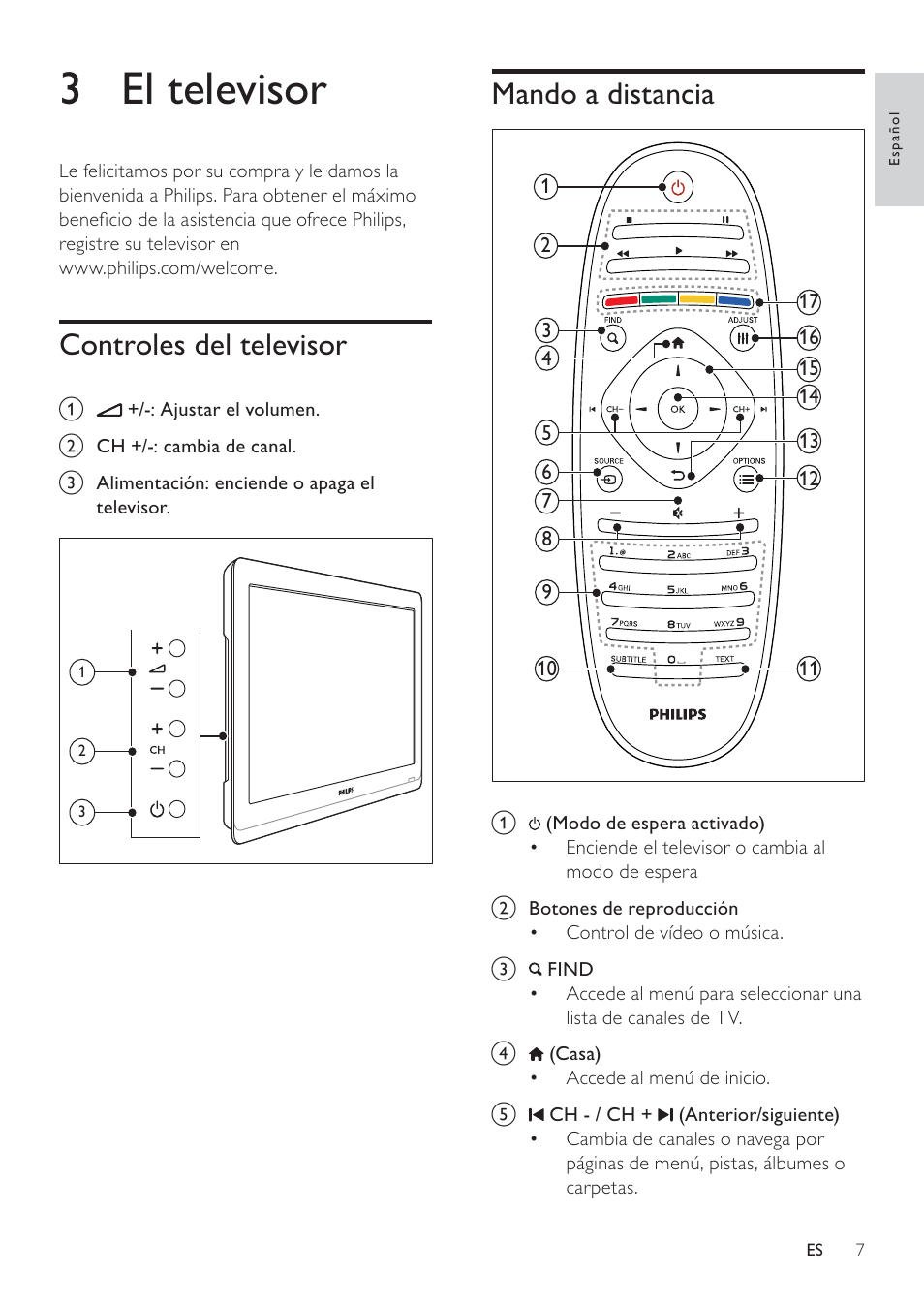 Philips Televisor LCD profesional User Manual | Page 9 / 47