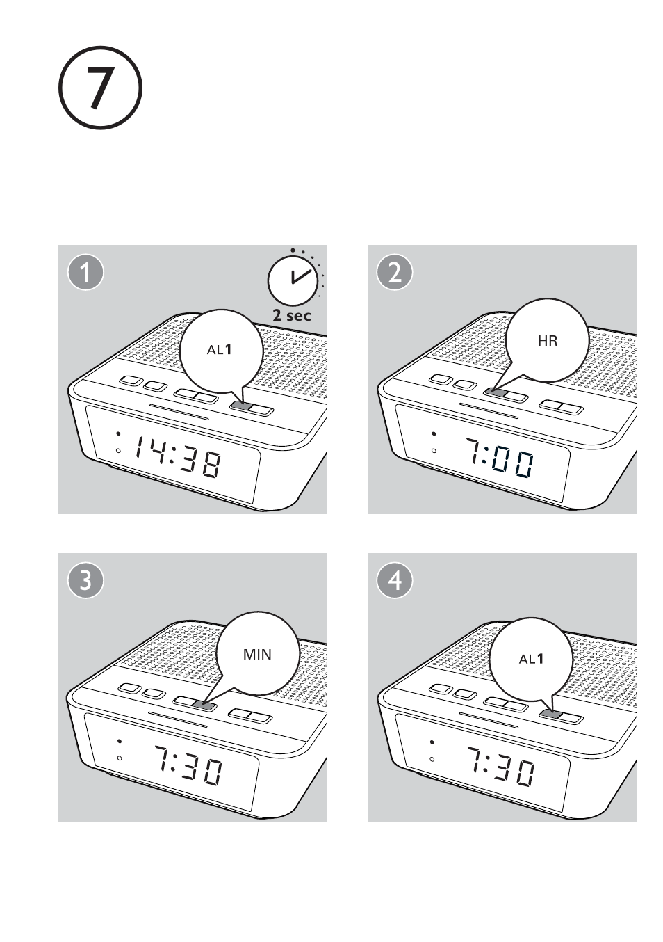 Ba c d | Philips Radio reloj con sintonización digital User Manual | Page 6 / 19