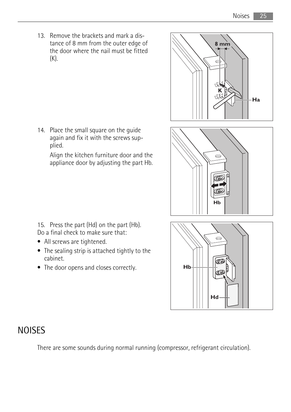 Noises | AEG SCT71900S0 User Manual | Page 25 / 28