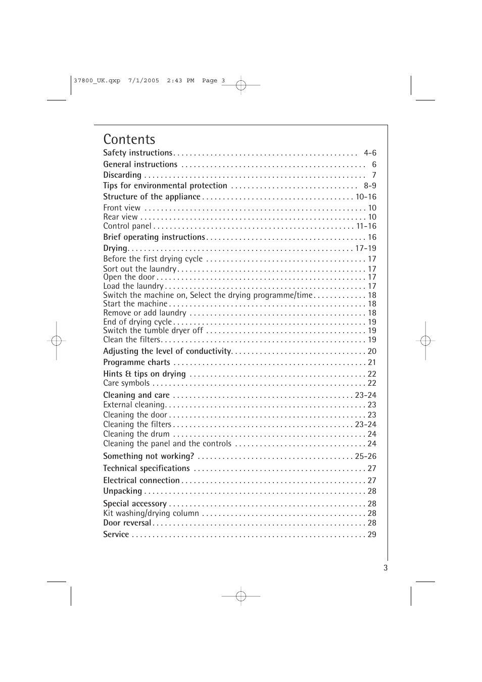 AEG LAVATHERM T37800 User Manual | Page 3 / 29