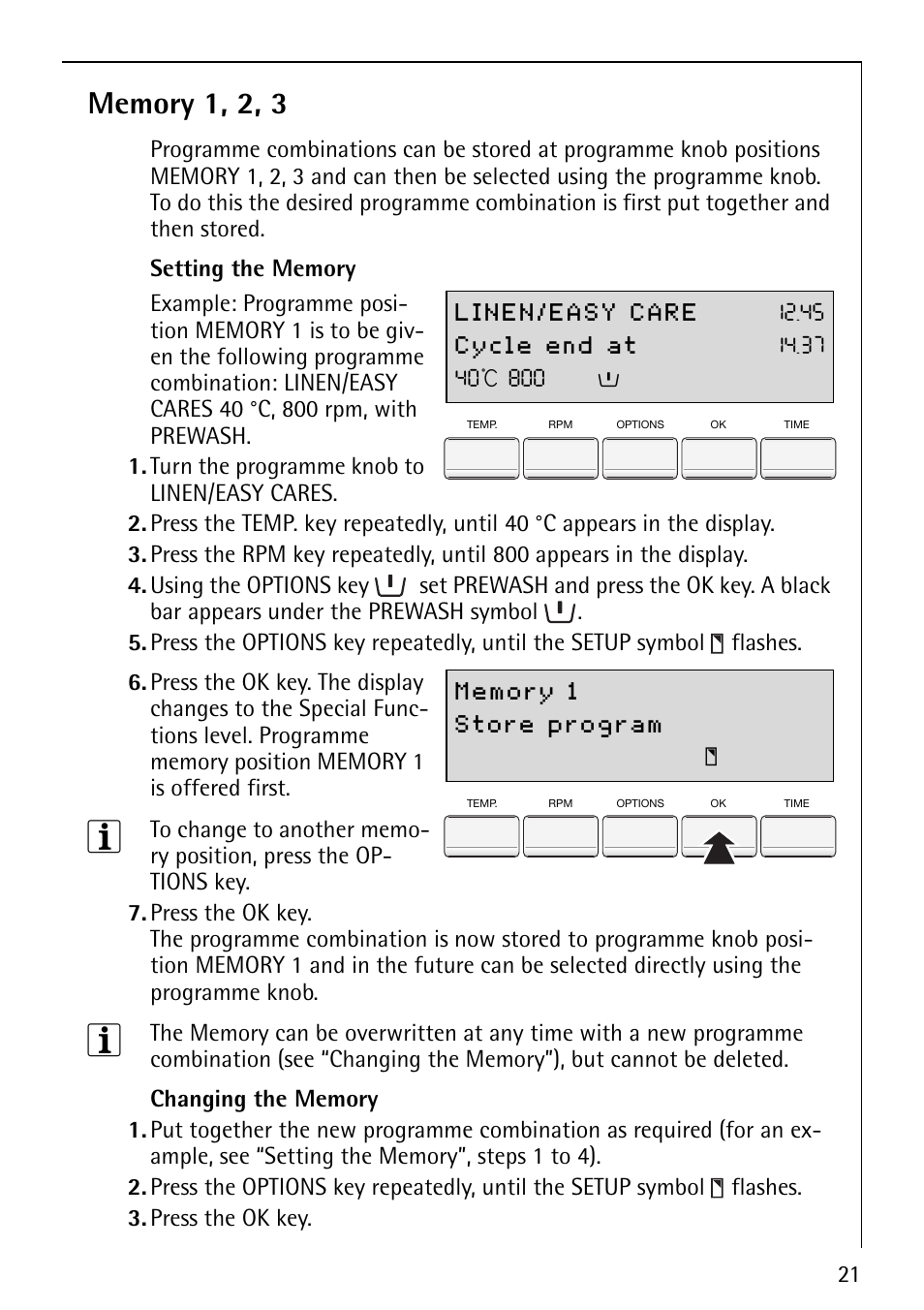 AEG LAVAMAT 86810 User Manual | Page 21 / 48