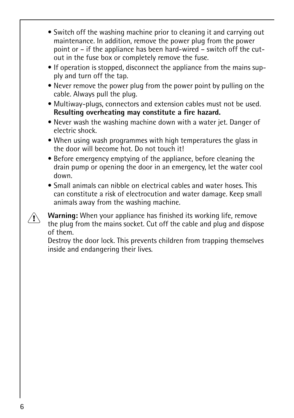 AEG LAVAMAT 86810 User Manual | Page 6 / 48