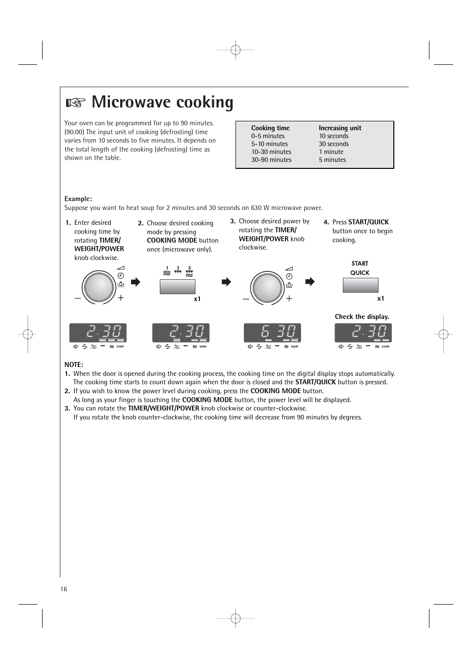 Microwave cooking | AEG MCD2661E User Manual | Page 18 / 53