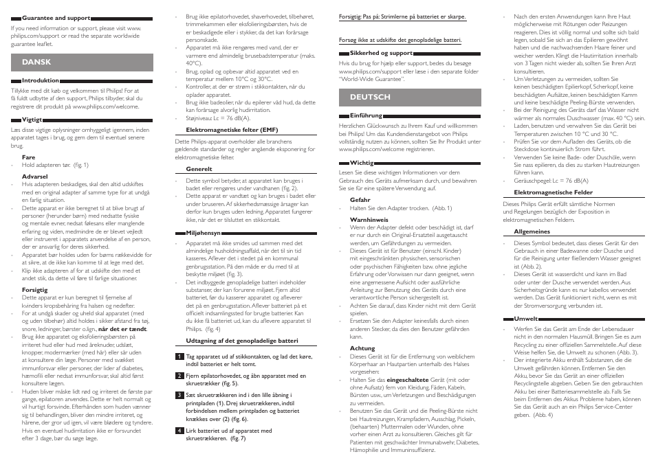 Philips SatinSoft Depiladora User Manual | Page 2 / 9